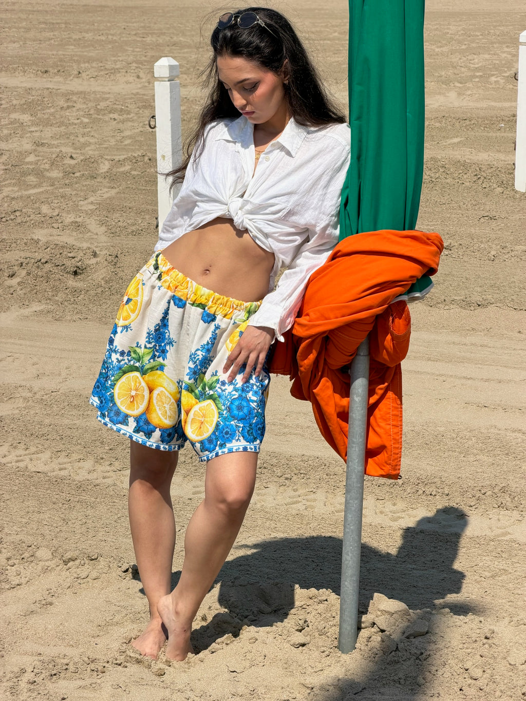 Lemon Print Shorts
