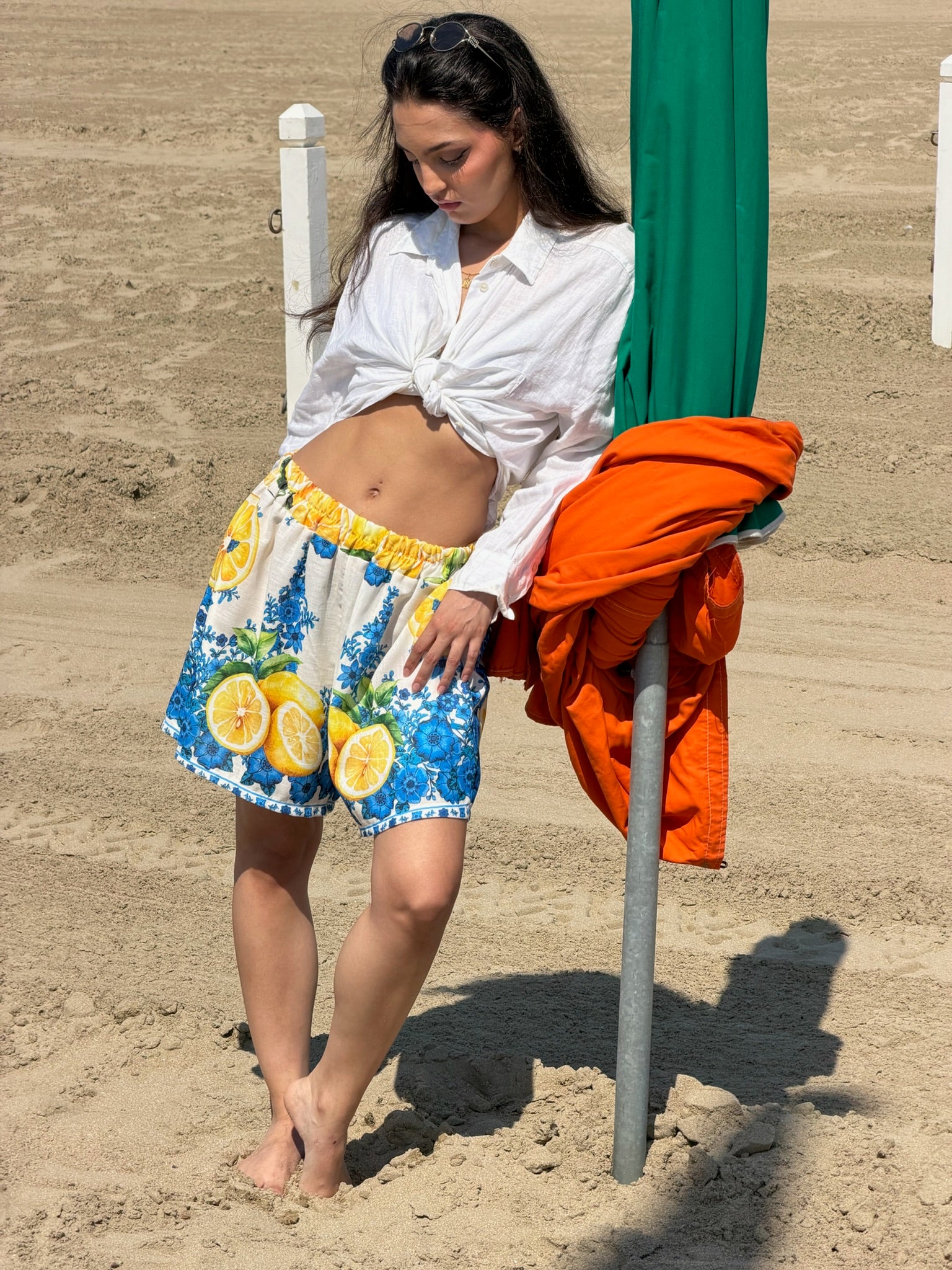Lemon Print Shorts