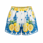 Lemon Print Shorts